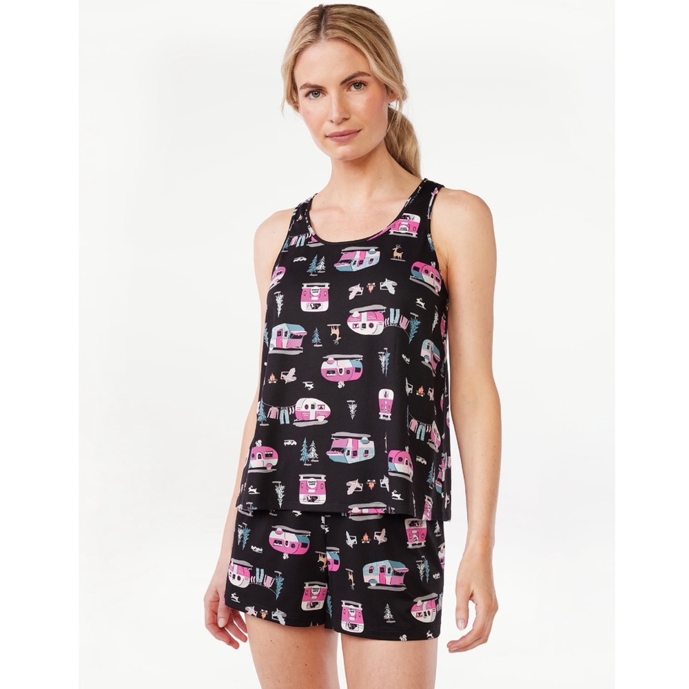 NWT Joyspun Pajama Tank Top and Shorts 2 Piece Set Women's size XL